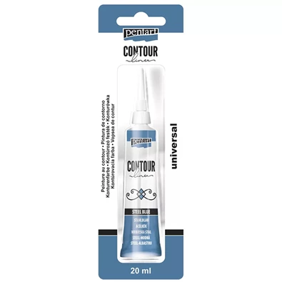 Pentart 20 ml acélkék kontúrozó festék