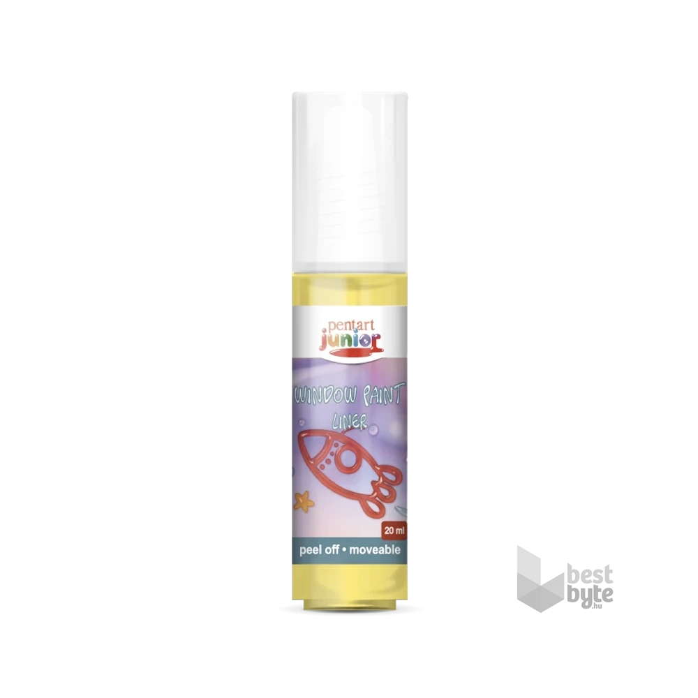 Pentart 20 ml sárga lehúzható üvegfesték