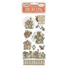 Pentart Furry Friends houses 10,2x21,6 cm kaparós matrica