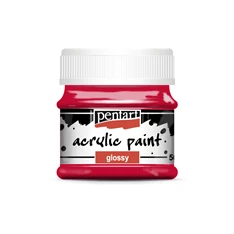 Pentart fényes 50 ml piros akrilfesték