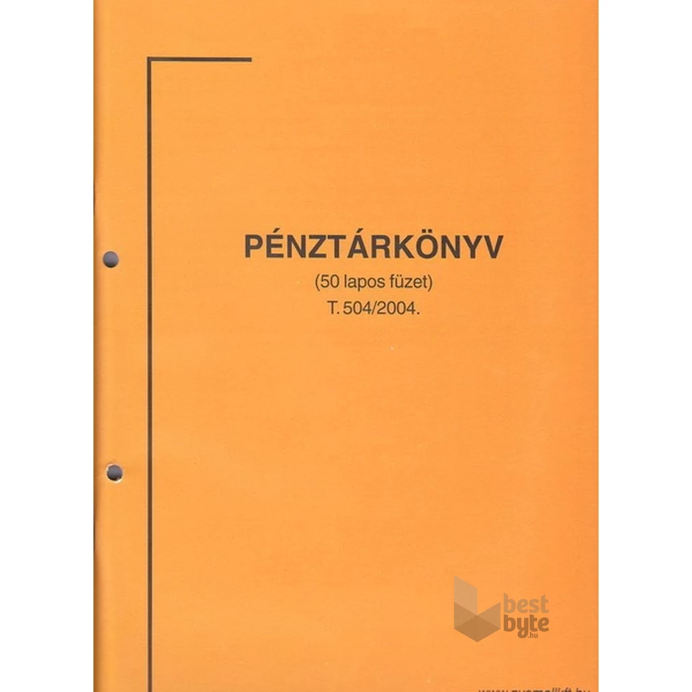 A.SZNY.504 A4 álló 50lapos "Pénztárkönyv" nyomtatvány