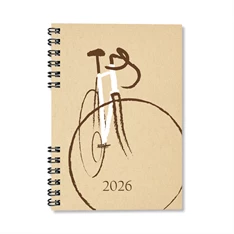 Period Eco Bicycle 2026 A5 heti beosztású spirálos határidőnapló