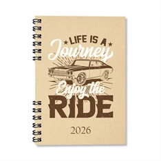 Period Eco Ride 2026 A5 heti beosztású spirálos határidőnapló