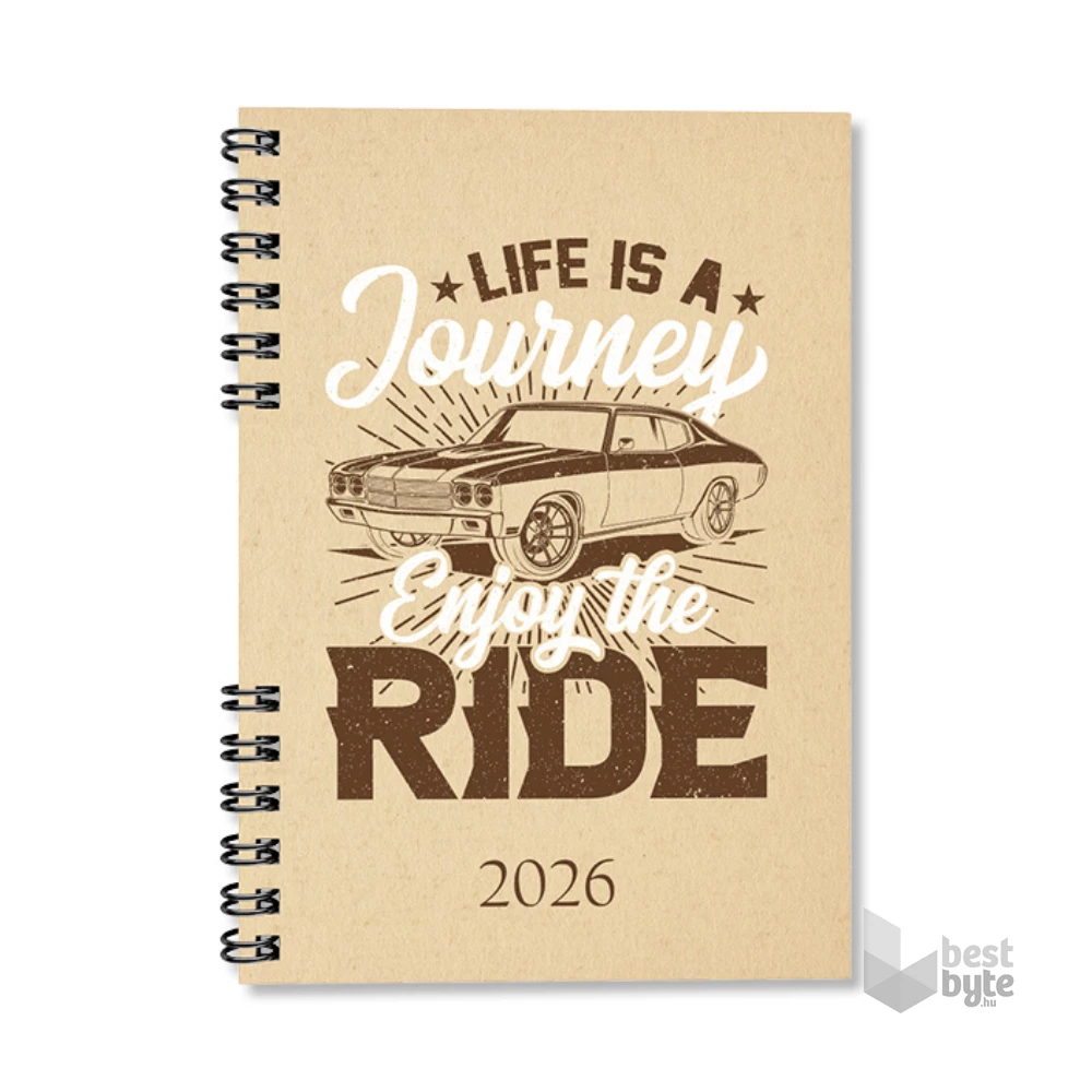 Period Eco Ride 2026 A5 heti beosztású spirálos határidőnapló