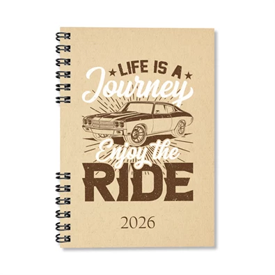 Period Eco Ride 2026 A5 heti beosztású spirálos határidőnapló