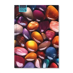 Period Neon Pebbles 2026 A5 napi beosztású határidőnapló