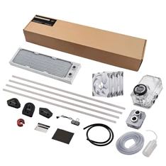 Phanteks Glacier EZ-Fit 360 D30-KIT 3x120mm ARGB fehér vízhűtéses processzor hűtő DIY készlet Phanteks Glacier EZ-Fit 360 D30-KIT 3x120mm ARGB fehér vízhűtéses processzor hűtő DIY készlet