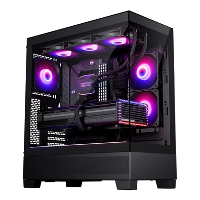 Phanteks XT View edzett üveg D-RGB fekete ház