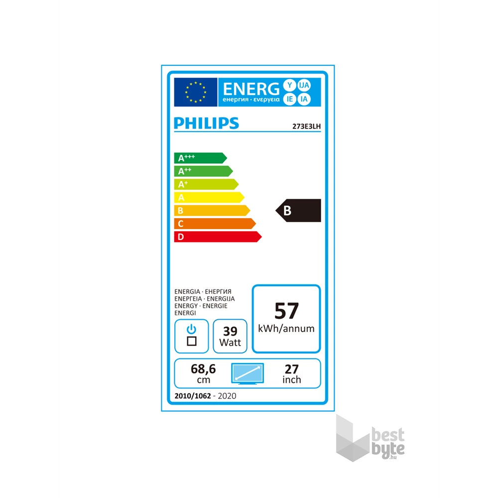 Philips 27" 273E3L FHD IPS HDMI/DVI/VGA monitor (Használt A)