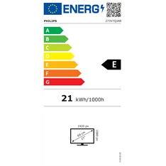 Philips 27" 273V7QJAB/00 FHD IPS VGA/HDMI/DP monitor