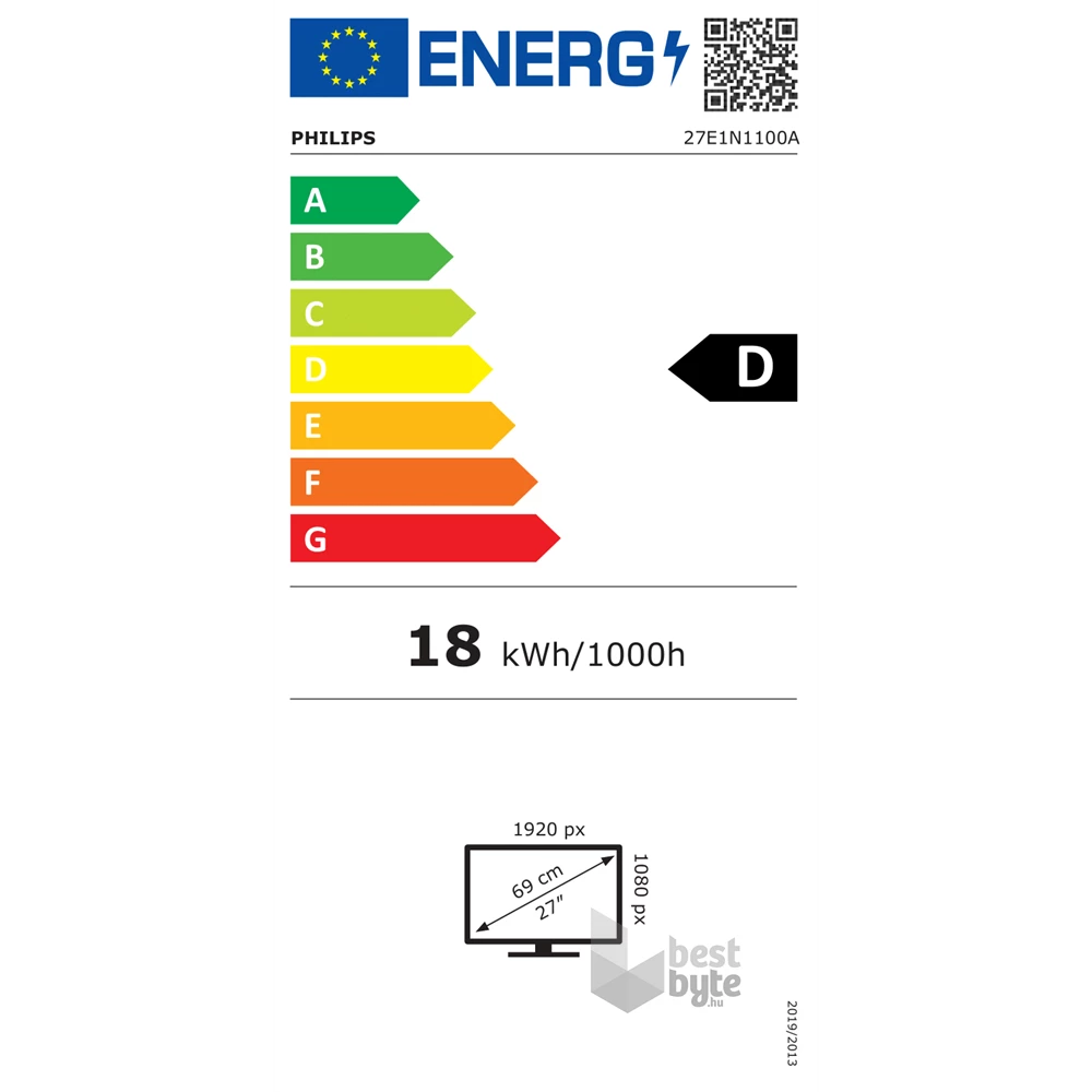 Philips 27" 27E1N1100A/00 FHD IPS 100Hz HDMI/VGA hangszóró monitor