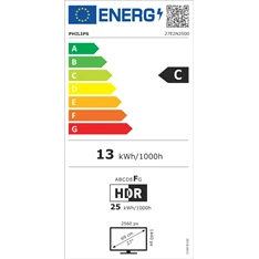 Philips 27" 27E2N2500/00 QHD IPS 120Hz HDMI/DP monitor