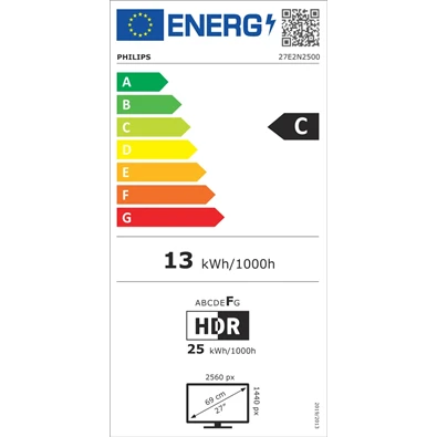 Philips 27" 27E2N2500/00 QHD IPS 120Hz HDMI/DP monitor