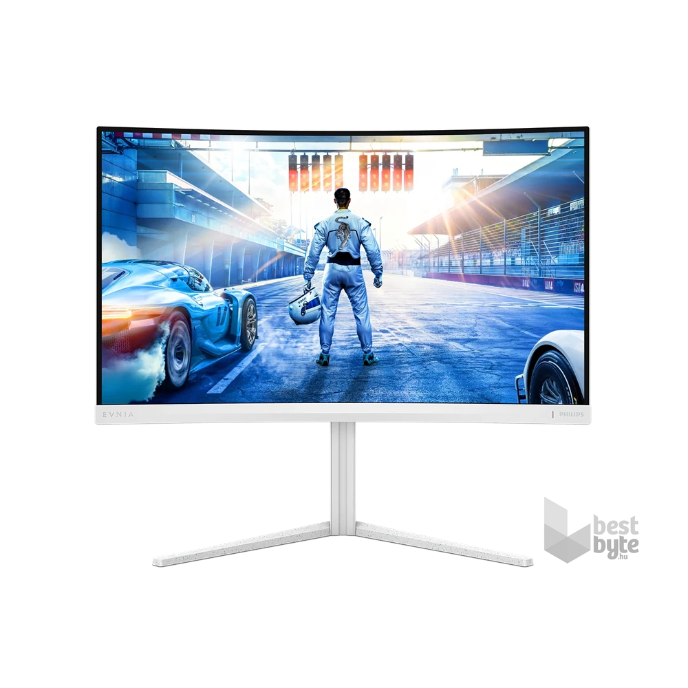 Philips 27" 27M2C5501/00 QHD Fast VA 180Hz HDMI/DP fehér ívelt gamer monitor