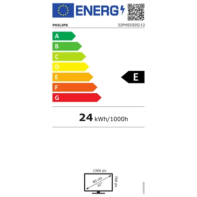 Philips 32" 32PHS5505/12 HD Ready LED TV