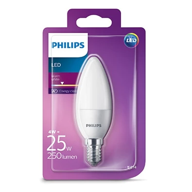 Philips LED gyergya izzó 4W E14 250lm 2700K LED tejfehér