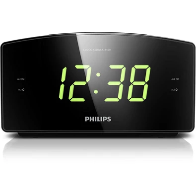Philips AJ3400 fekete órásrádió extra nagy kijelzővel