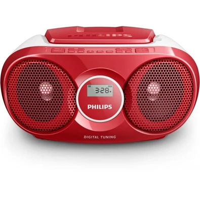 Philips AZ215R/12 hordozható piros CD-s rádió