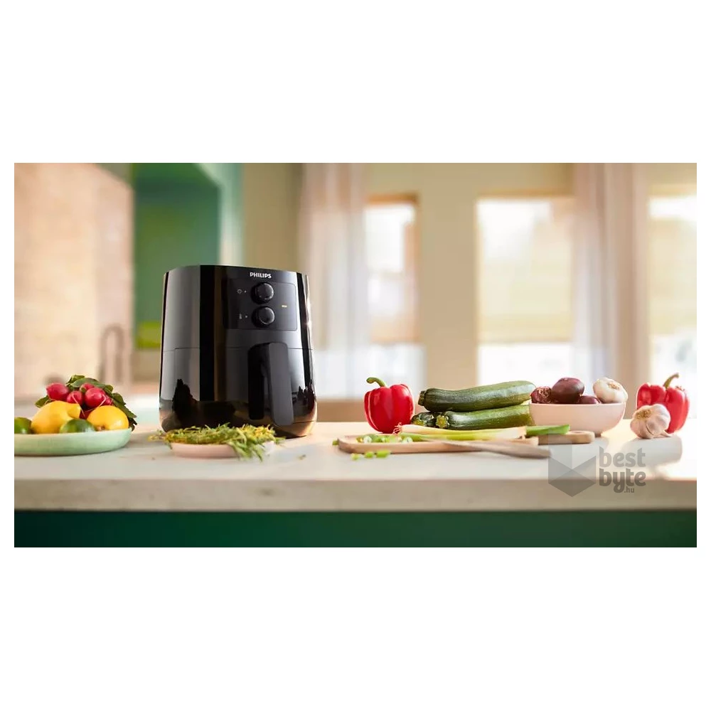 Philips Essential HD9200/90 fekete 4,1 L forrólevegős sütő