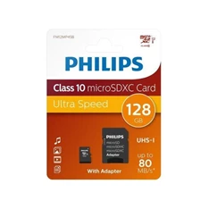 Philips Class 10 UHS-I U1 adapter 128GB micro SDXC memóriakártya
