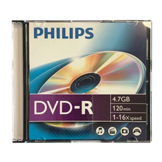 Philips DVD-R 4,7 GB 16x slim tokos DVD lemez