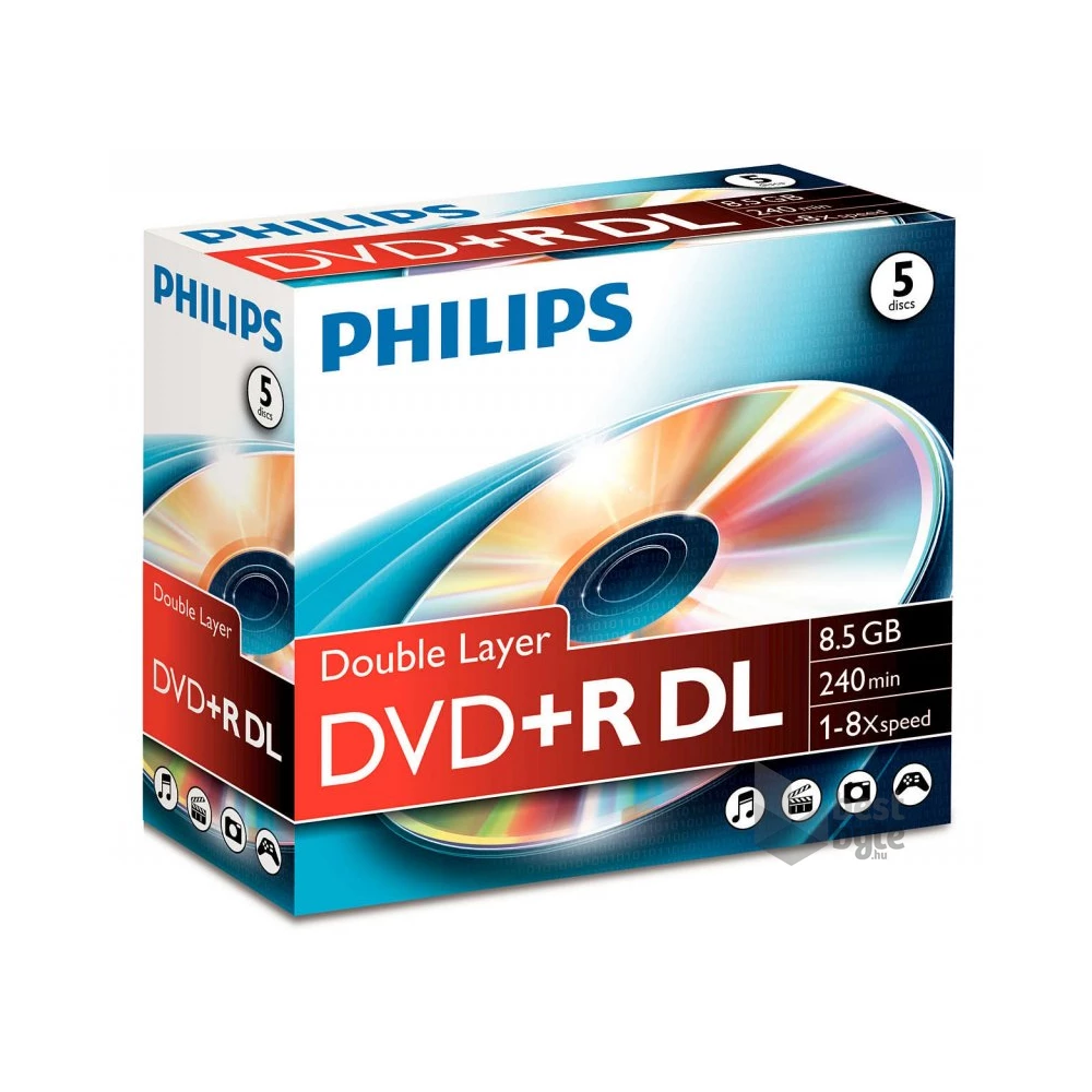Philips DVD+R85 Dual-Layer 8x írható DVD lemez