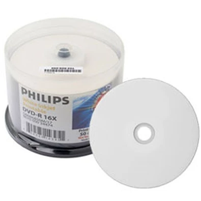 Philips DVD-R 4,7 GB 16x nyomtatható lemez 25db/henger