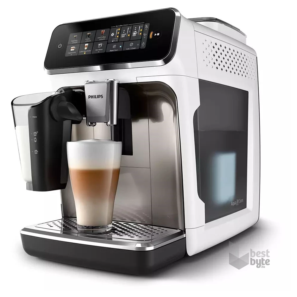 Philips EP3343/90 3300 LatteGo tejhabosítóval fehér-fekete automata kávéfőző
