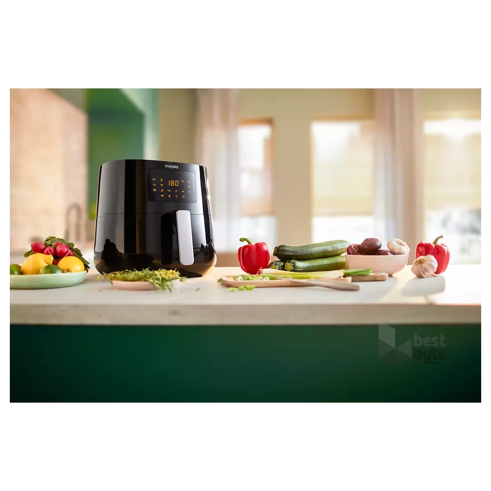 Philips HD9270/70 Viva Collection XL fekete 6 L forrólevegős sütő