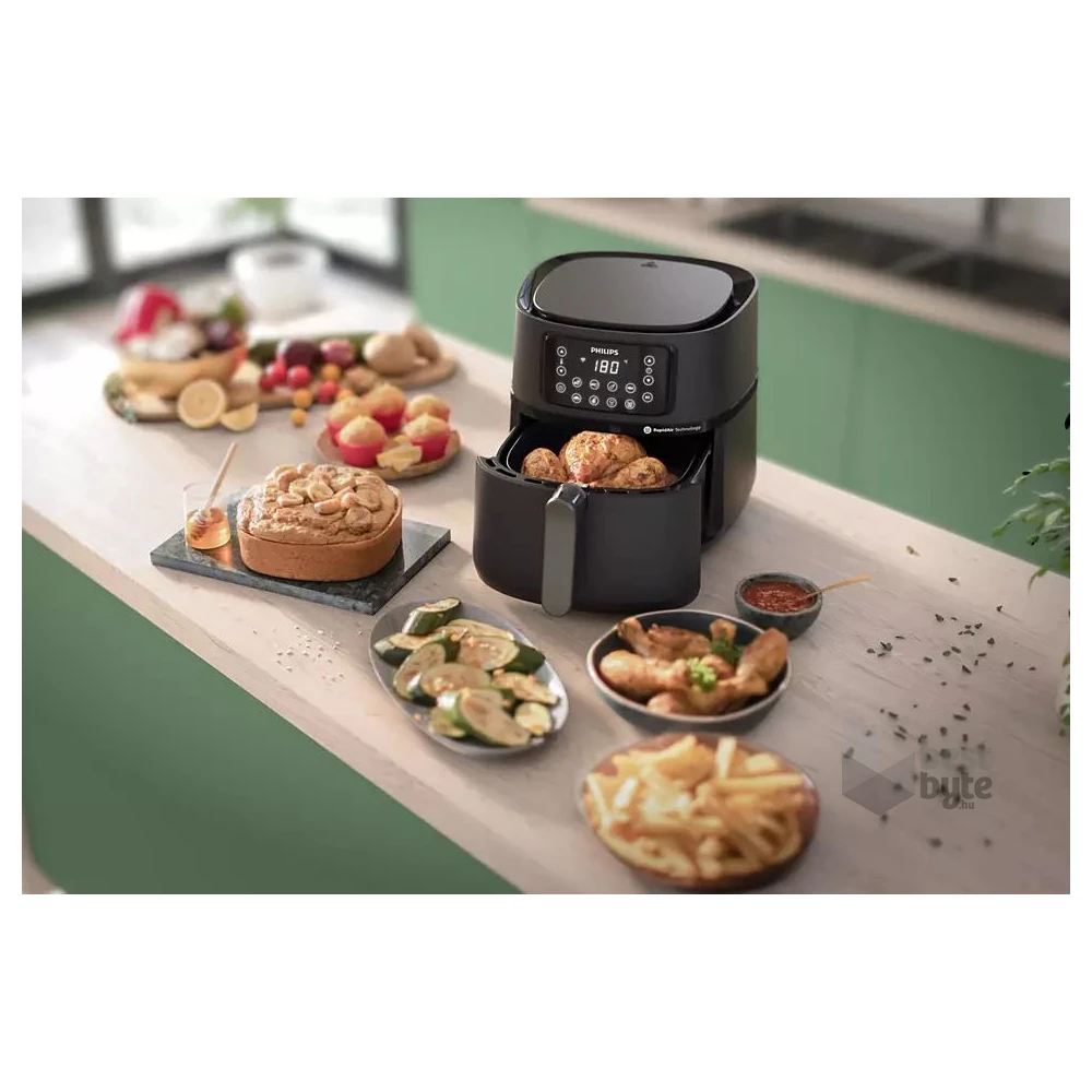 Philips HD9285/90 Airfryer 5000 XXL fekete 7,2 Lforrólevegős sütő