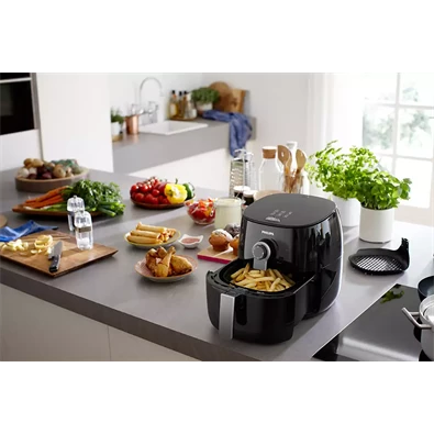 Philips HD9721/10 Viva Collection fekete 5,5 L forrólevegős sütő