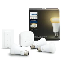 Philips White Ambiance HUE E27 3x 9,5W 806 lumen okos lámpa csomag + vezérlő egység (fali és mozgásérzékelő)