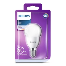Philips E14 P45 7W 830 Lumen hideg fehér LED kis gömb izzó