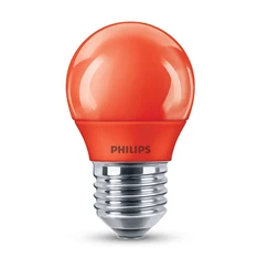 Philips LED E27 P45 3,1 Watt  piros LED kis gömb izzó
