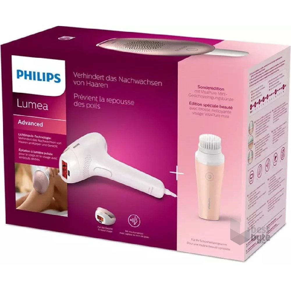 Philips Lumea Advanced BRI922/00 villanófényes szőrtelenítő VisaPure Mini arctisztító kefével