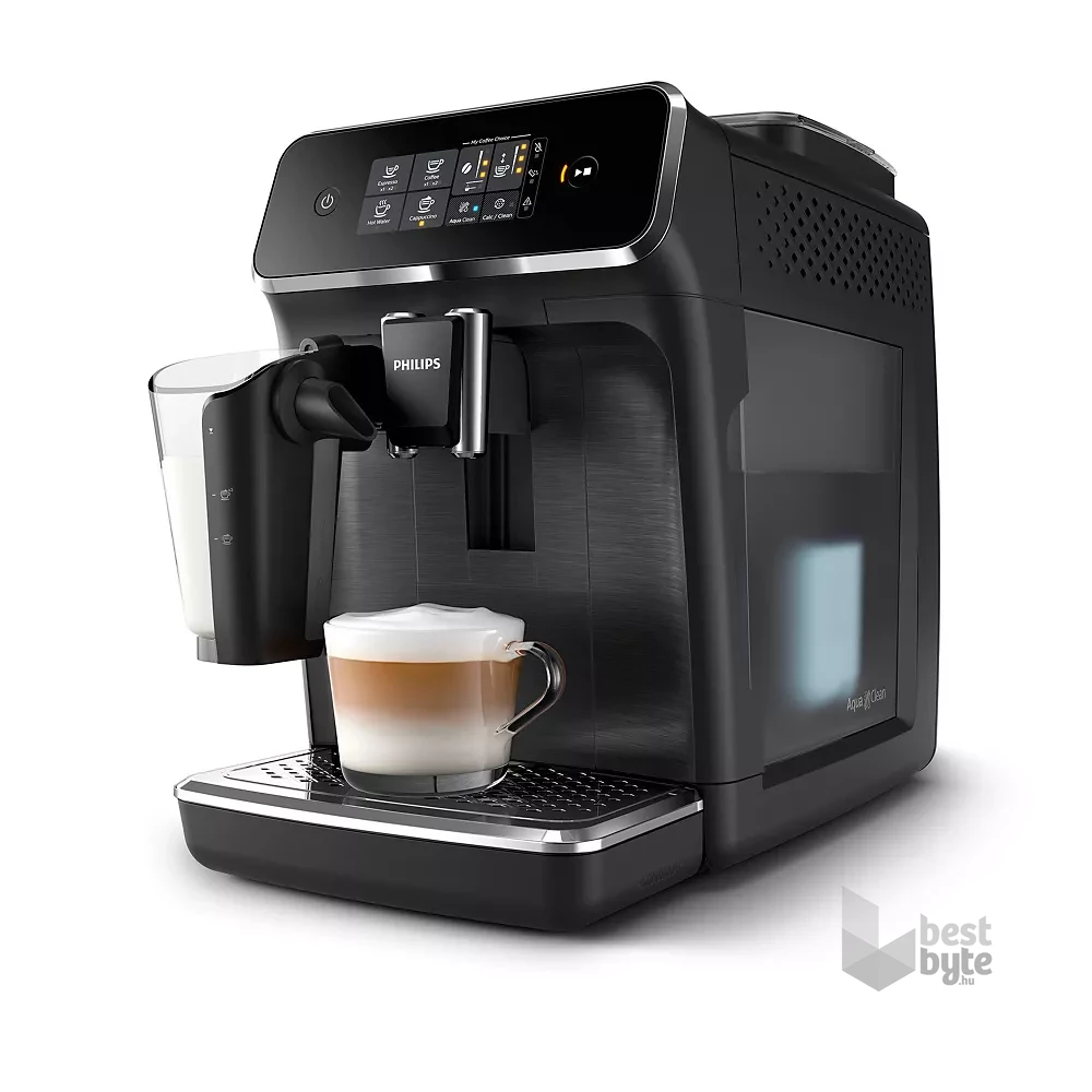 Philips Series 2200 EP2232/40 LatteGo tejhabosítóval fekete automata kávéfőző