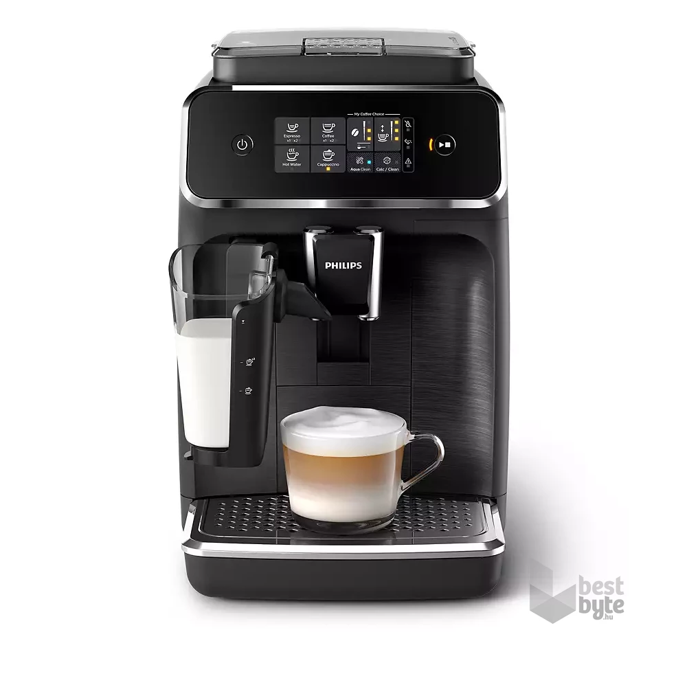 Philips Series 2200 EP2232/40 LatteGo tejhabosítóval fekete automata kávéfőző