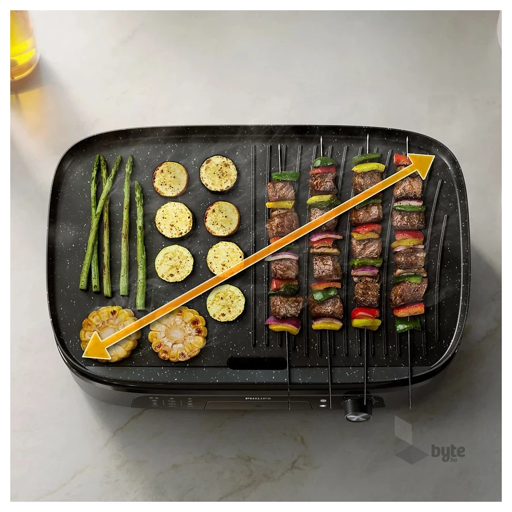 Philips Series 3000 HD6210/90 fekete asztali grill