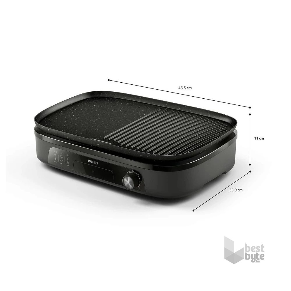 Philips Series 3000 HD6210/90 fekete asztali grill