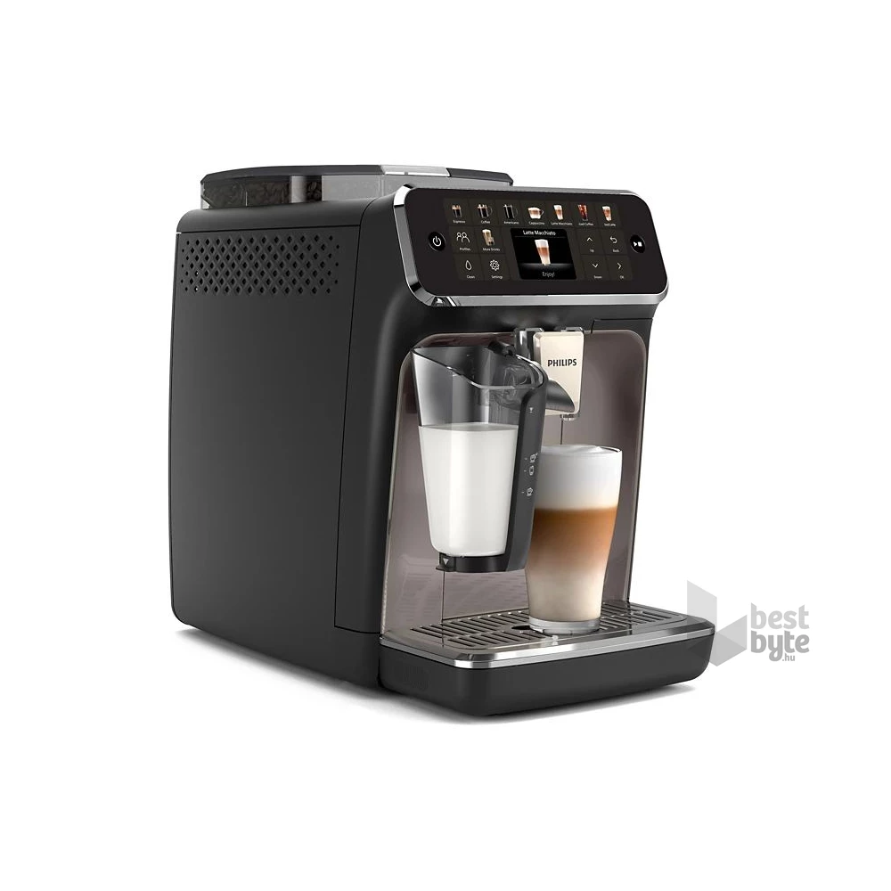 Philips Series 5500 LatteGo EP5549/70 fekete tejhabosítóval automata kávéfőző