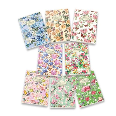 Pigna Nature Flowers A5 42lapos tűzött kockás füzet