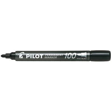Pilot 100 gömb hegyű fekete alkoholos filc