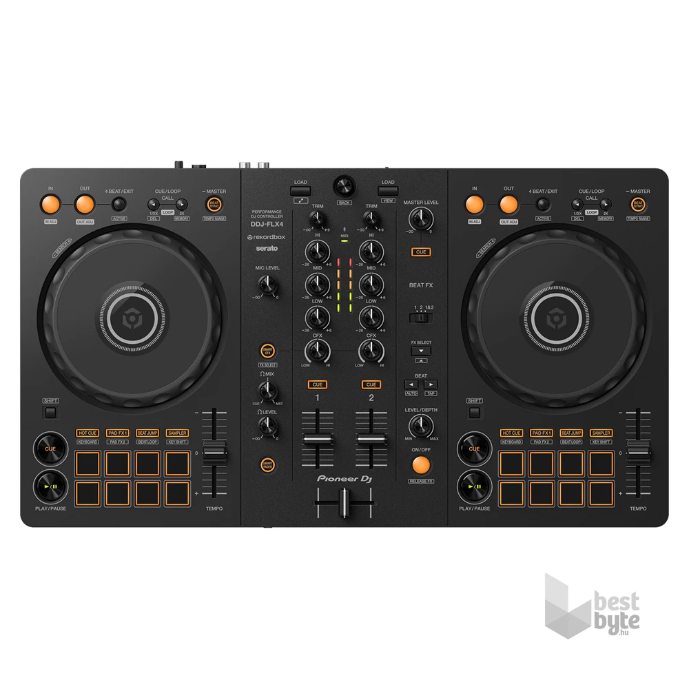 Pioneer DJ DDJ-FLX4 fekete kétcsatornás DJ kontroller