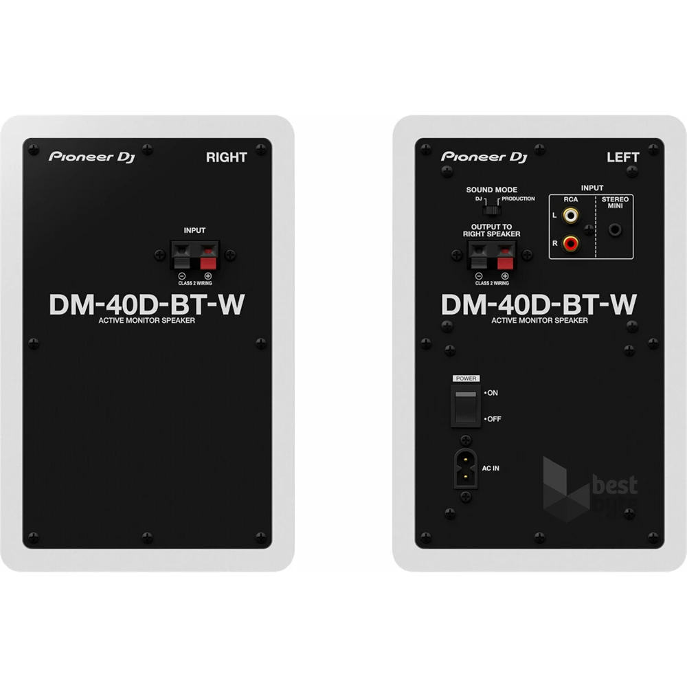 Pioneer DJ DM-40D-BT-W  Bluetooth fehér 4"-es monitor hangfalpár