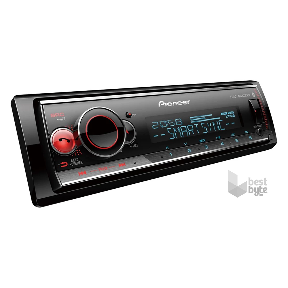 Pioneer MVH-S520BT mechanika nélküli Bluetooth/USB autóhifi fejegység