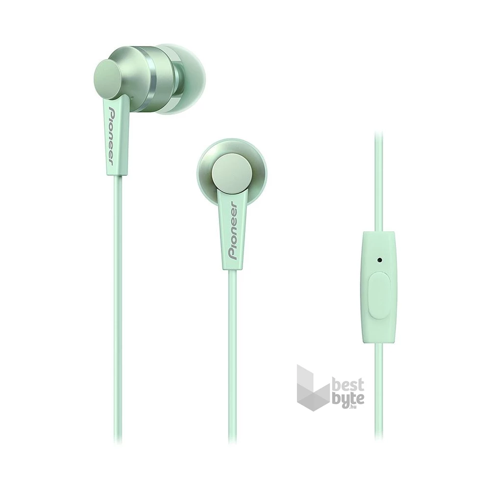 Pioneer SE-C3T-GR mikrofonos zöld fülhallgató