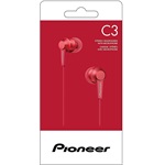 Pioneer SE-C3T-R mikrofonos piros fülhallgató
