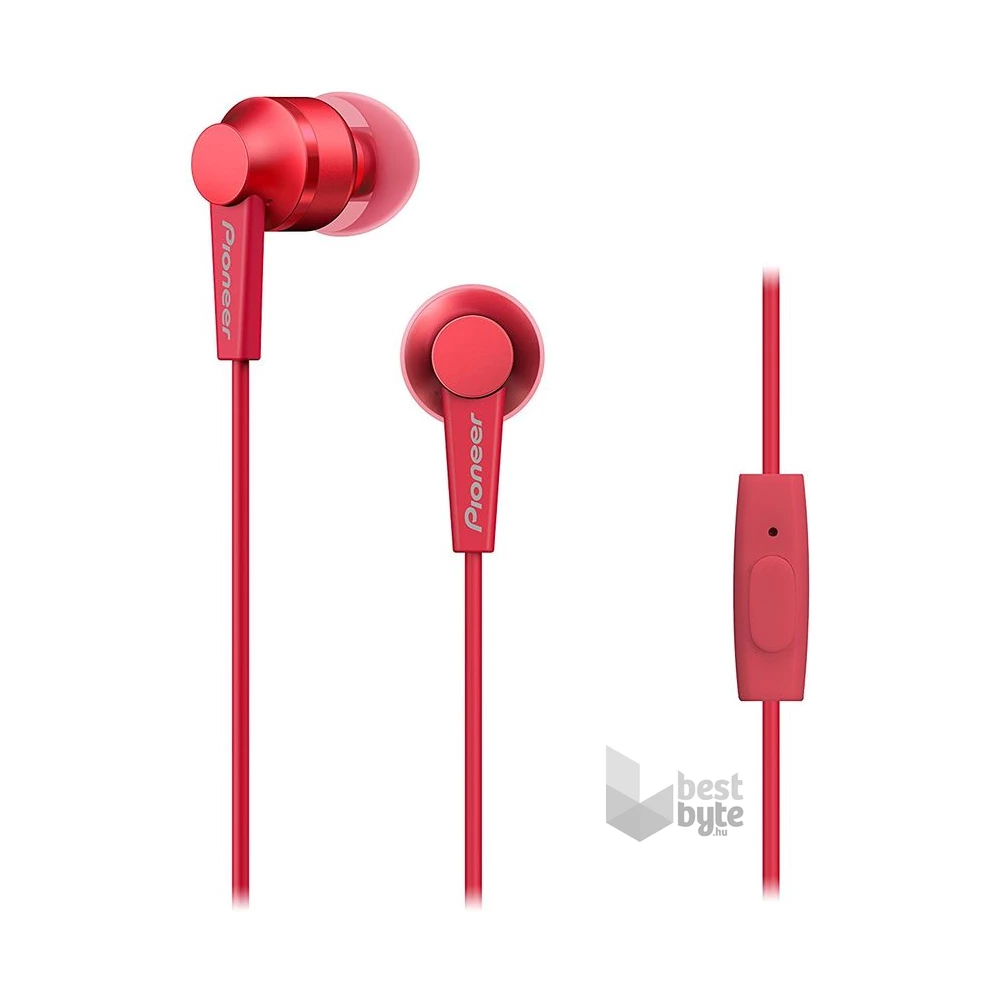 Pioneer SE-C3T-R mikrofonos piros fülhallgató