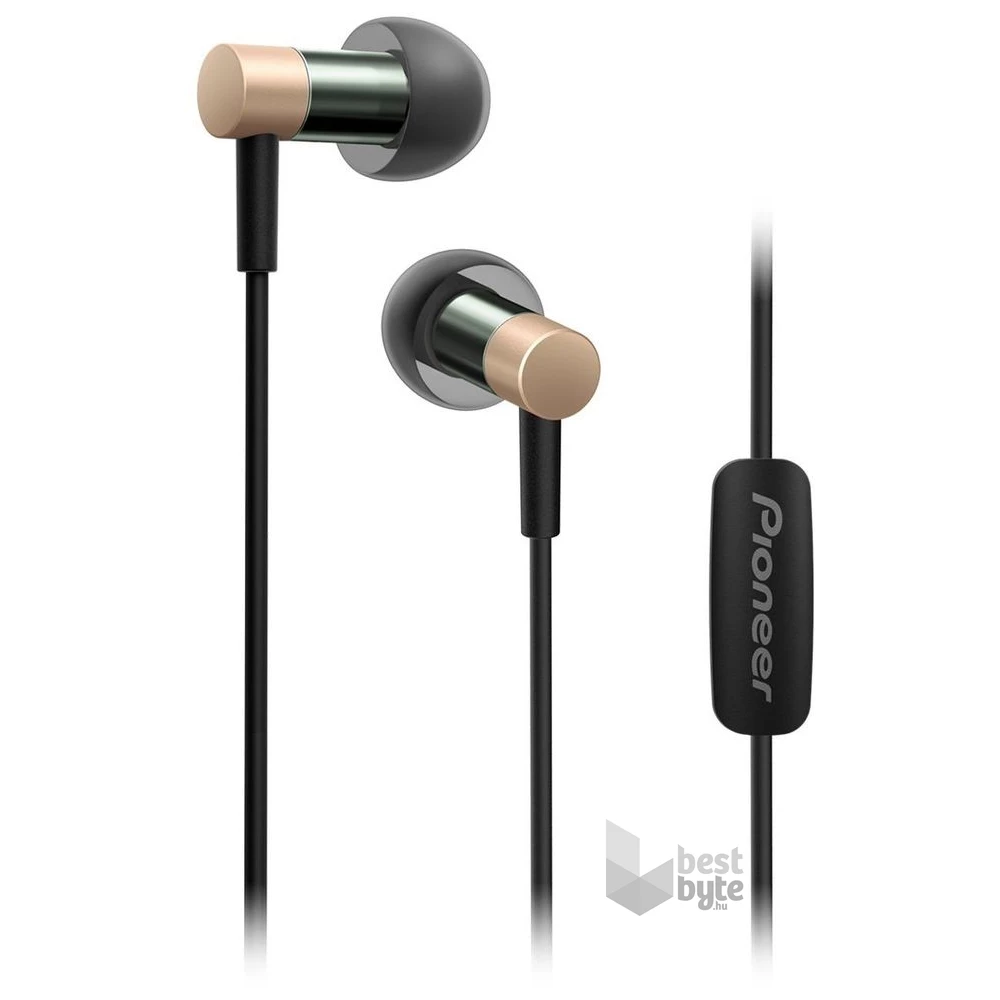 Pioneer SE-CH3T-G Hi-Res alumínium házas mikrofonos arany fülhallgató
