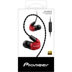 Pioneer SE-CH5T-R Hi-Res mikrofonos piros fülhallgató